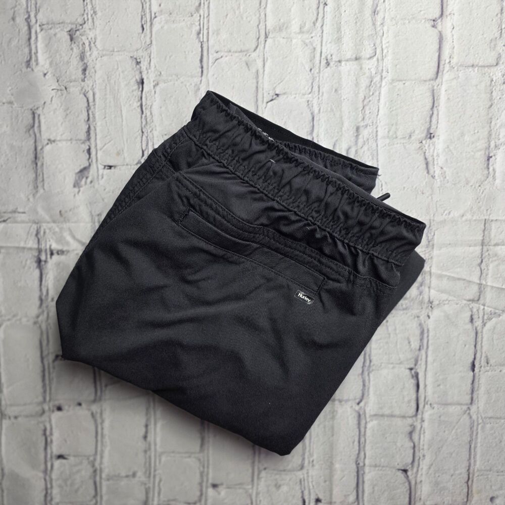Hurley Men's Jogger Pants Size L Black Drawstring Waist